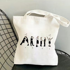 BOLSO DE MANO DE LONA BTS ARIRANG CONCIERTO ESTILO MINIMALISTA BOLSOS KPOP HECHO POR FANS D05