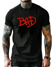 Camiseta Bad Para Hombres Estilo Informal Logo Vibrante Moda Estilo Suave Camisa Cuello Redondo