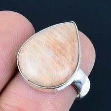 Anillo de joyería de plata esterlina 925 hecho a mano con piedras preciosas...