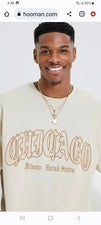 Nueva camiseta Chicago de gran tamaño para hombre talla M de EE. UU.