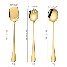 Cocina para Servir Cuchara Tenedor Espátula Set con Mango Largo Diseño