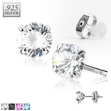 Pendientes mujer plata de ley 925 circonitas cristal regalo