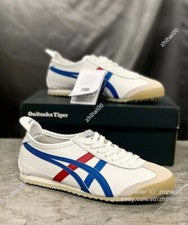 Zapatillas deportivas unisex Onitsuka Tiger MEXICO 66 blancas/azules 1183C102-100