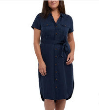 Vestido camisero Teddi Rose para mujer Tencel, azul marino, S