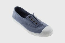 Zapatos Victoria Mujer.Dora Slip On Plimsolls. Algodón Orgánico. Azul Nuevo Stock.
