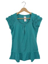 Vestido de punto turquesa volantes talla 36 vestido casual