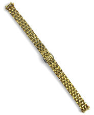 Correa de extremo curvo tono dorado de acero inoxidable de alta calidad superior para relojes de alta gama - 13 mm