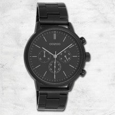 Oozoo Reloj Pulsera Hombre Oozoo Relojes Análogo Acero Inox Negro