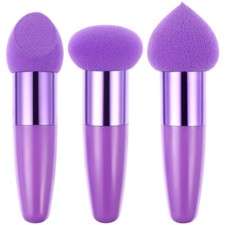 Juego de 3 bolígrafos de belleza soplo de polvo para maquillaje mezcla esponja cepillo esponjas
