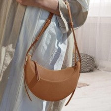 Mujer Media Luna Bolso de Mano Imitación Cuero Hombro Moda Bolsos Hobo