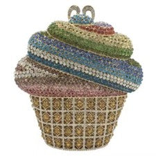 Helado Diseño Diamante Tachonado Mujer Bolso Fiesta Bolso Vestido Noche Bolso