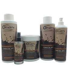 Kit de cuidado del cabello Orion chocolate champú mascarilla acondicionador gotas de brillo sin enjuague