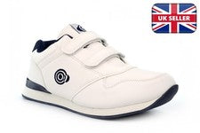 Zapatos de boliche de césped para hombre Entrenadores de boliche para hombre Blancos (ajuste pequeño Pedido 1 talla más)