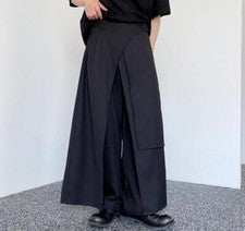 Lo último Para hombres Nueva Moda Capa Punk Gótico Falda Suelta Pantalones Asimétricos Fiesta