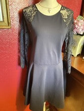 Vestido para mujer de BB Dakota hermoso corpiño de encaje talla XL azul marino rosa roxy