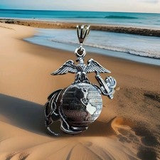 ¡Nuevo! Colgante de plata de ley .925 del Cuerpo de Marines