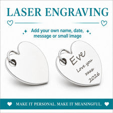 Colgante Corazón Grabado Personalizado Dije Etiqueta Plata 925 Joyería Regalo Esterlina