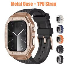 Kit de caja de acero inoxidable correa mod para Apple Watch Series 11 10 9 8 SE 46/44/45 mm