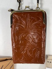 CARTERA/CORREA BANDOLERA PARA TELÉFONO CELULAR PATRICIA NASH MILAN ITALIA-NUEVA CON ETIQUETAS $129.00