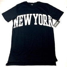 Camiseta Jackson New York Logo Para Hombre Talla Pequeña Estilo Más Largo Mangas Cortas Nueva Con Etiquetas