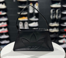 Bolso de Hombro Adidas Poliuretano Contorno Trifolio Para Mujer Bolso Informal Negro JC6001