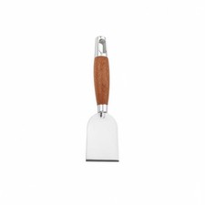 Juego de 4 espátulas de acero inoxidable con mango de madera fácil de limpiar para cocina