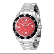Reloj para hombre Invicta Specialty Rowan - 40 mm 49350 acero inoxidable con esfera roja ¡Nuevo!!