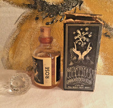 Perfume de aceite esencial Splash On Rose, vintage 1971 sin usar 1/3 OZ con caja