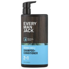 Champú + acondicionador 2 en 1, coco + vainilla, 16 fl oz (473 ml)