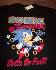 Camiseta ESTILO VINTAGE SONIC THE HEDGEHOG Videojuego Est 1991 PARA HOMBRES MEDIANA NUEVA