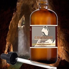 Acondicionador de aceite para barba SÁNDALO HECHO A MANO 2 OZ por CAVEMAN™ afeitado para el cuidado de la barba