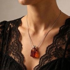 Collar colgante difusor de aceites esenciales 3 piezas | Collar de perfume con frasco de 3 ml con
