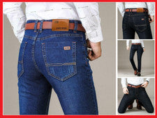 Pantalones Vaqueros De Moda Lujo Casual Para Hombre Negocios Elásticos Elegante