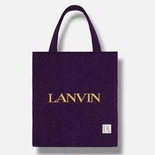 Bolso de Mano Lanvin X Future Para Mujer Púrpura Espiga Bordado Logo Bordado Bordado Bordado Bordado