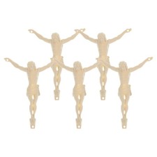 5 Piezas Estatua de Jesús Plástico Escultura Decoración para Pared Cruz Hogar Adorno