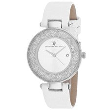 Reloj Christian Van Sant para mujer esfera plateada deslumbrante - CV1220