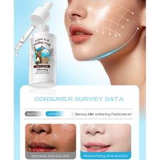 1 pieza de suero facial para cuidado facial leche de burro suero facial refrescante sin grasa