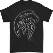 Camiseta para hombre estilo tatuaje A Tribal Dragon 100 % algodón