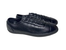 Damas Negro PU Zapatos Planos Entrenadores Zapatos sin Cordones Elásticos Encaje Trabajo Informal Nuevo