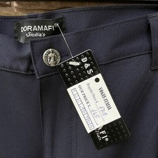 Pantalones de diseñador Doramafi importados para hombre talla Euro 56 (38x32) negros nuevos con etiquetas