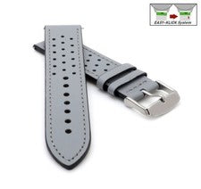 Correa de reloj de cuero de sillín Rallye Easy-Klick modelo Triumph gris 18 mm