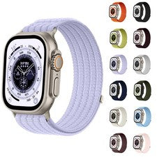 Correa de bucle ajustable de tela de tejido Ultra SE para iWatch Series 11 10 9 8 7 6 5 4
