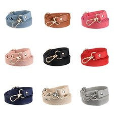 Bolso de Mano Cuero PU Correa Cinturón Bandolera Delgado Bolso de Repuesto Hombro Ajustable