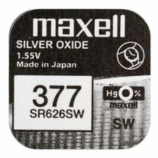 25 x Maxell 377 Batería de reloj 1,55 V SR626SW SR66 AG4 LR626 RW 329 óxido de plata