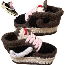 Crochet Bebé Zapatos Aire Bajo J Baloncesto Marrón Rosa 1 TS Zapatos Tenis