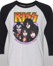 Camiseta Jersey Criaturas de la Noche Años 80 Rock Estilo Tour Unisex Pequeña-XXL