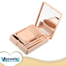 Juego de 1 brochas de maquillaje de ojos para viaje naranja claro 11,2x8,5x2,8 cm
