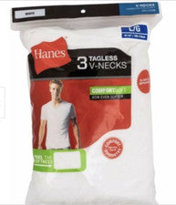 Pack de 3 camisetas Hanes para hombre cuello en V estilo 777