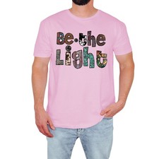 Camiseta inspiradora Be The Light para hombre vibraciones positivas regalo de cumpleaños