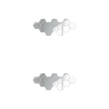 24 pegatinas de pared acrílicas hexagonales plateadas con espejo de 8,7 cm para decoración de interiores